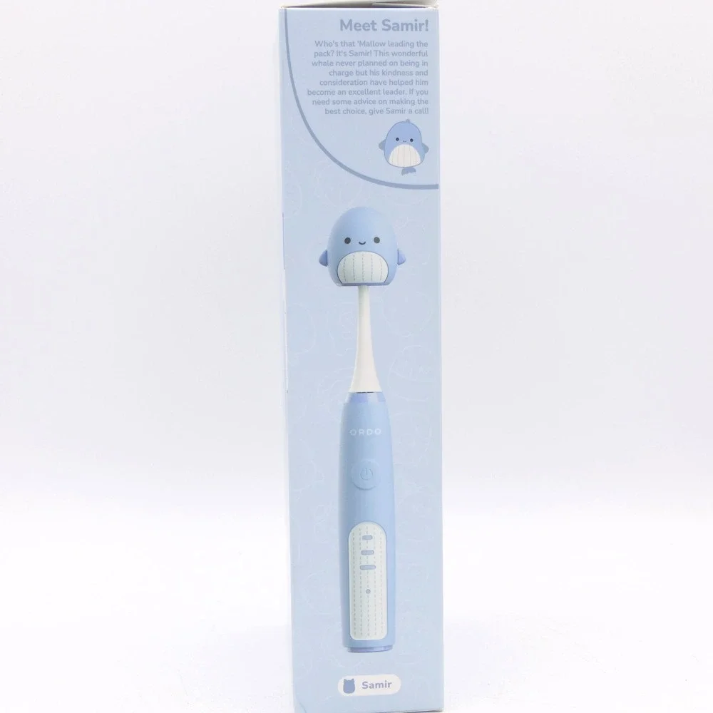 ORDO Sonic Kids Rechargeable Toothbrush Soft Blue Original Squishmallows Samir